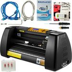 VEVOR Vinyl Cutter Plotter Machine 14” Signmaster Software Sign Making Machine 375mm Paper Feed Vinyl Cutter Plotter with Stand (14” 375mm)