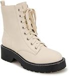 XOXO Women's Garrett Ankle Boot, Off-white, 7
