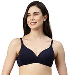 Enamor A039 Perfect Coverage Supima Cotton T-Shirt Bra- Padded, Wirefree & Medium Coverage