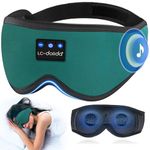 LC-dolida Bluetooth Sleep Mask Headphones,Upgraded 3D Sleep Headphones for Side Sleeper,16Hrs Playing Music Eye Mask with Bluetooth Earphones,Sleep Aids for Men/Women/Nap/Relax/Travel