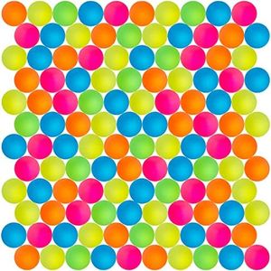 THE TWIDDLERS 120 Neón Brillante Bolas Rebotadoras - Mini Pelotas de Goma de Alto Rebote