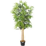 CHRISTOW Artificial Bamboo Plant In Pot, Large 3ft 4ft 5ft Tall Indoor Decoration, Realistic Lush Green Leaves, Home Office Restaurant