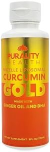 Curcumin Gold, from Turmeric with Ginger Oil & DHA Omega-3s, Purality Health, Micelle Liposomal Enhanced Absorption, Joint Health, 15 Day Supply
