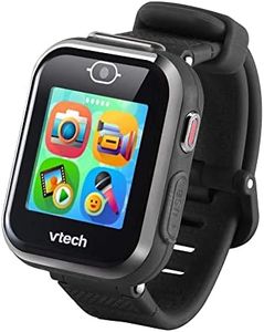 VTech KidiZoom Smartwatch DX3 with Dual Cameras, LED Light and Flash, Secure Watch Pairing, Photo & Video Effects, Games, Pedometer, Splashproof, Rechargeable Battery, Kids Age 4 and up (Black)
