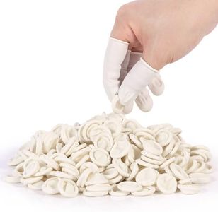 Ueixieo White Latex Finger Cots Finger Protectors, Disposable Medium-Sized Finger Gloves, Fingertip and Finger Sleeve Protector,Latex Thumb Protector for Finger Tips (Approx.210 PCS)