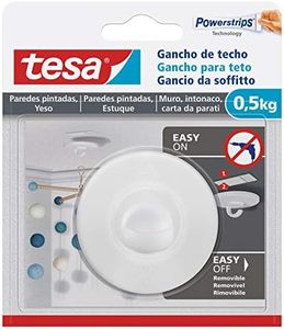 Gancho de techo tesa para papel pintado y yeso, gancho autoadhesivo, adecuado para montar elementos decorativos, cada gancho soporta hasta 0,5 kg, se puede retirar sin dejar rastro