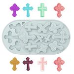 Cross Shaped Silicone Moulds, Cross Shape Cake Fondant Mold Baptism Cake Decorations Halloween Silicone Mold Cross Chocolate Mold for DIY Cake Chocolate Candy Decoration Jewellry Making Y7SZJMJ