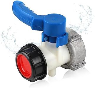 SWAIWS Adaptador para depósito de 1000L DN40 (62mm) Conexión para depósito IBC Válvula de drenaje Adaptador de tanque IBC Conector para depósito IBC Mariposa