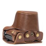 MegaGear MG368 Olympus OM-D E-M10 Mark II, E-M10 (14-42mm) Ever Ready Leather Camera Case and Strap - Dark Brown