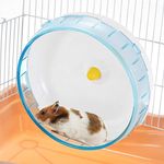 Zhang Ku 5.5inch Silent Hamster Wheel-Pets Running Sports Exercise Wheel Jogging Wheel Hamster Rat Gerbil Silent Spinner (Blue)