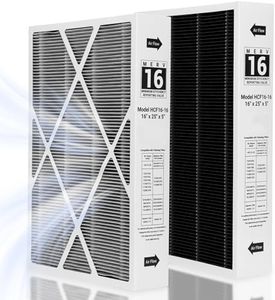 2 Pack 6672 MERV 16 Filter 16x25x5'', Carbon-Clean HVAC Furnace Air Filter Compatible with Lennox HCC16-28, Replaces HCF16-16 & HCF16-10, Actual Size: 15.6''×24.6''×5.1''