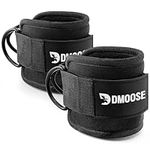 DMoose Ankle Straps for Cable Machines for Kickbacks, Glute Workouts, Leg Extensions, Curls, and Hip Abductors for Men and Women, Adjustable Ankle Strap with Double D-Rings and Neoprene Support