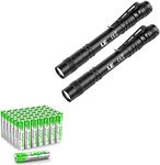 Lepro LED Pocket Pen Light & AAA Batteries Pack of 48
