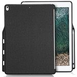 ProCase Back Cover for iPad Pro 12.9 Inch (2017/2015 Release), Companion Cover with Pencil Holder, for iPad Pro 12.9 Inch 1st / 2nd Generation -Black