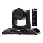 TONGVEO 4K PTZ Webcam with AI-Powered Auto-Tracking, 4K PTZ Camera with 5X Digital Zoom USB 124-Degree Wide-Angle for Video Conference Skype/Teams/Zoom Meeting Live Streaming