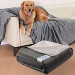 HezzLuv Waterproof Dog Blanket 203 x 229cm, Washable Flannel Pet Blanket for Sofa Bed Cover Protection, Warm Sleeping Pet Throw, Fluffy & Soft, Leak-proof, Furniture Protector for Large Dog and Cats