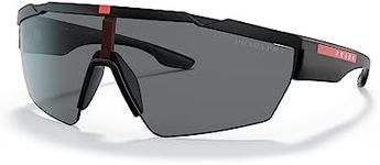 Prada Linea Rossa PRADA LINEA ROSSA SPS 03X Black Rubber/Grey 44/14/125 men Sunglasses