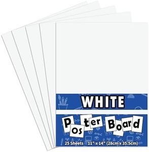 pmybupo 25 Packs Poster Boards,11x14“White Poster Paper,Poster Board Bulk,Posteboard,School Supplies