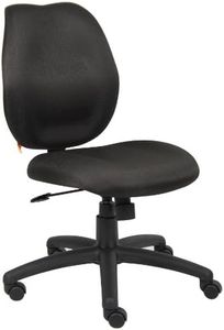 Boss Office Products Any Task Mid-Back Task Chair with No Arms in Black