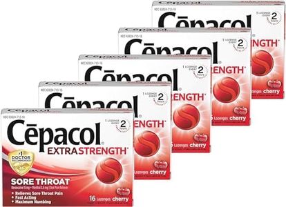 Cepacol Maximum Strength Throat Drop Lozenges, Cherry, 16 Count (Pack of 5)
