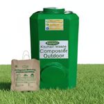 Kapigro Kitchen Waste Composter, 65 litres Outdoor Bin with Compost Booster, Green
