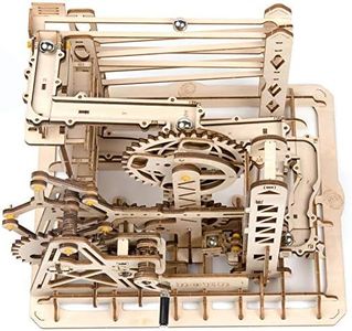 ROKR Wooden Puzzle with Gear Mechanical Model Construction Kits Model Building Moving Kit Engineering Toys for Adults Tower Coaster