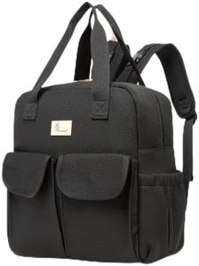 R for Rabbit Caramello Breezy Baby Diaper Bag with Changing Mat for Mother, Waterproof, Large Capacity Multifunctional Maternity Bag for Travel Nursing Backpack for Moms (Black)