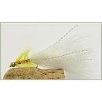 12 pack of Goldhead Dancer - White/Yellow - Lures Fishing Flies. Size 10