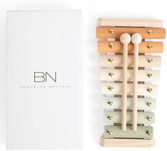 Brooklyn Neutral Xylophone, Montessori Musical Toy for Toddlers and Young Kids with a Modern Boho Aesthetic, Perfect in a Nursery, Playroom or as a Gender Neutral Baby and Birthday Gift