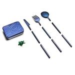 Outlery | Portable & Reusable Stainless Steel Travel Cutlery Set - Includes Travel Case for Easy Transport