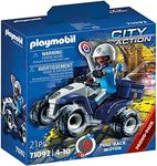 PLAYMOBIL City Action 71092 Police Quad with Pullback Motor, Toy for Children Ages 4+