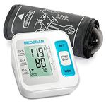 Blood Pressure Monitors for Home Use, MEDGRAM Accurate Blood Pressure Machine Upper Arm with Large Cuff 8.7-15.7 in(22-40 cm), Digital Automatic BP Machine, Large LCD Display, 2x120 Sets Memory