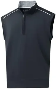 M MAELREG 1/4 Zip Pullover Mens Golf Vest Dry Fit Breathable Performance Casual Sleeveless Half Zip Pullover Men