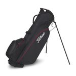 Titleist Players 4 Carbon Stand Bag, Black/Black/Red