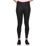 JOLGER Women's High-Waisted Yoga and Workout Tights | Ultra-Comfortable Stretch Fabric with Breathable Mesh Panels | Moisture-Wicking, Ideal for Yoga, Pilates, Running- Gymwear for Women Deep Black