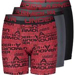 Under Armour Boys' 3 Pk Ua Wordmark Performance B Underwear, Pitch Gray, M (Pack of 3)