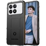 Ephoou Slim Case for Xiaomi Poco X6 Pro 5G/ Redmi K70E 5G, [Rugged Shield Series] Military Grade Shockproof [Drop-Tested] and Camera Lens Protection Cover Case for Xiaomi Poco X6 Pro 5G HD-Black