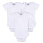 Just Born -3 Pack Short Sleeve Bodysuit - White - 3-6M