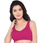 Laavian Women's Modal Non-Padded Wire Free Everyday Bra Red