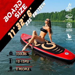FEATH-R-LITE 11' Inflatable Stand Up Paddle Board Set – Ultra-Light SUP with Paddle, Pump, Backpack, Leash, Waterproof Bag