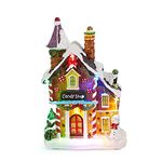 innodept12 Christmas Candy Gingerbread House Decor - Christmas Village Houses Building with LED Light up Decorative Tabletop Decoration