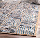 HOMDECLOYAL® Hand Woven Jute Braided Rug, Reversible Area Rugs for Living Room, Kitchen, Floor Rug mat Cotton Home Décor Solid Area Rugs (Jute-013, 4 feet x 6 feet - Rug/Carpet)