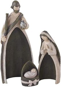 The Nativity Store - Nesting Nativity Set - Holy Family Silent Night - Manger Scene - Chistmas Decorations - Indoor Holiday Decor (3 PC set)