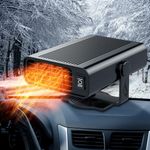 Jucoan Portable Car Heater 12V 150W Heating and Cooling 2 in 1 Modes Defogger Windscreen Defrosts Automobile Fan Heater Plug into Cigarette Lighter Heater for All Cars