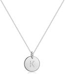 HSWYFCJY Gold Initial Pendant Necklace for Girls Dainty Personalized Alphabet Letter Pendant (Silver K)