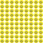 Vinsot 100 Pcs Smile Face Stress Balls Bulk 2 Inch Funny Face Stress Relief Balls Mini Foam Smile Face Toys for Finger Exercise, School Prizes, Party Bag Fillers (Yellow)