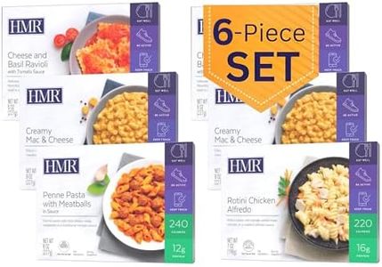 HMR Pasta Classics Entree Bundle 1 ea Penne Pasta w/Meatballs, Rotini Chicken Alfredo, Lasagna w/Meat Sauce, Cheese & Basil Ravioli, Chicken Pasta Parmesan, Pasta Fagioli, 7-8 oz, 6 Ready to Eat Meals