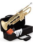 Mendini B-Flat Trumpet, Gold Lacquered - MTT-L