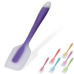 Silicone Spatula, Spatulas for Cooking 450°F Heat Resistant Seamless Rubber Spatulas Non-Stick Silicone Kitchen Utensils for Cooking, Baking and Mixing, Dishwasher Safe (Purple)