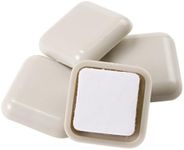 Self-Stick, Square Heavy Furniture Sliders for Carpeted Surfaces (4 Pack) - 1" Square Beige SuperSliders